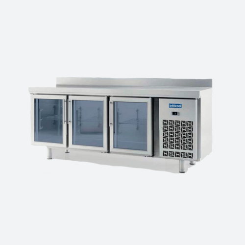 Mesas refrigeradas puerta de cristal serie im 600 infricol